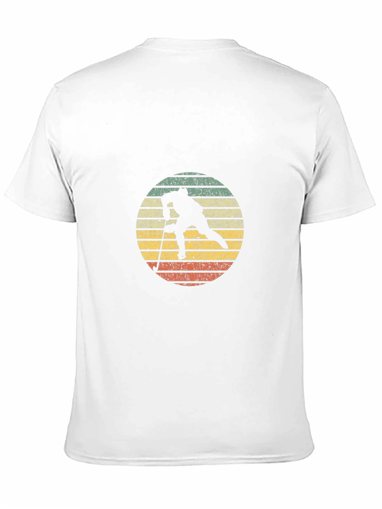 Retro Ski Silhouette Graphic Tee - Black Cotton Blend