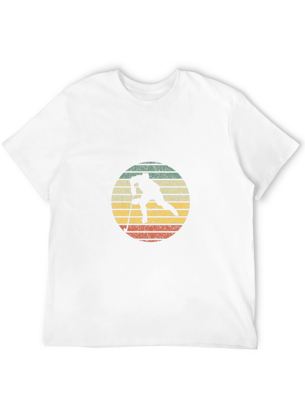 Retro Ski Silhouette Graphic Tee - Black Cotton Blend