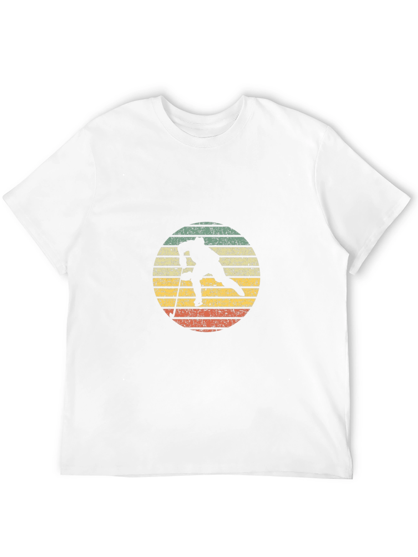 Retro Ski Silhouette Graphic Tee - Black Cotton Blend