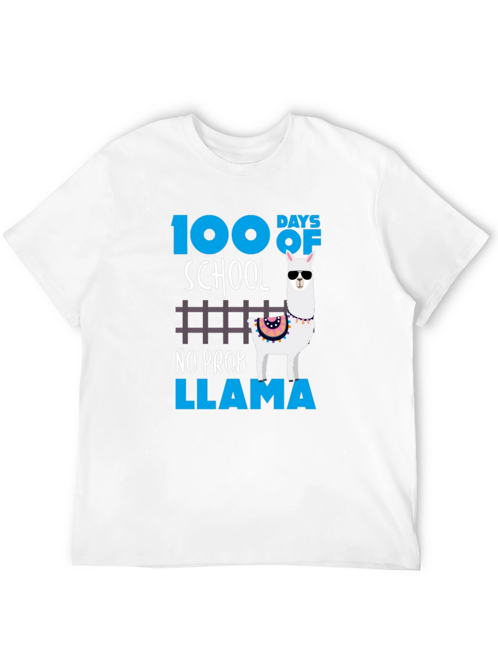 100 Days of School No Prob Llama Graphic Tee