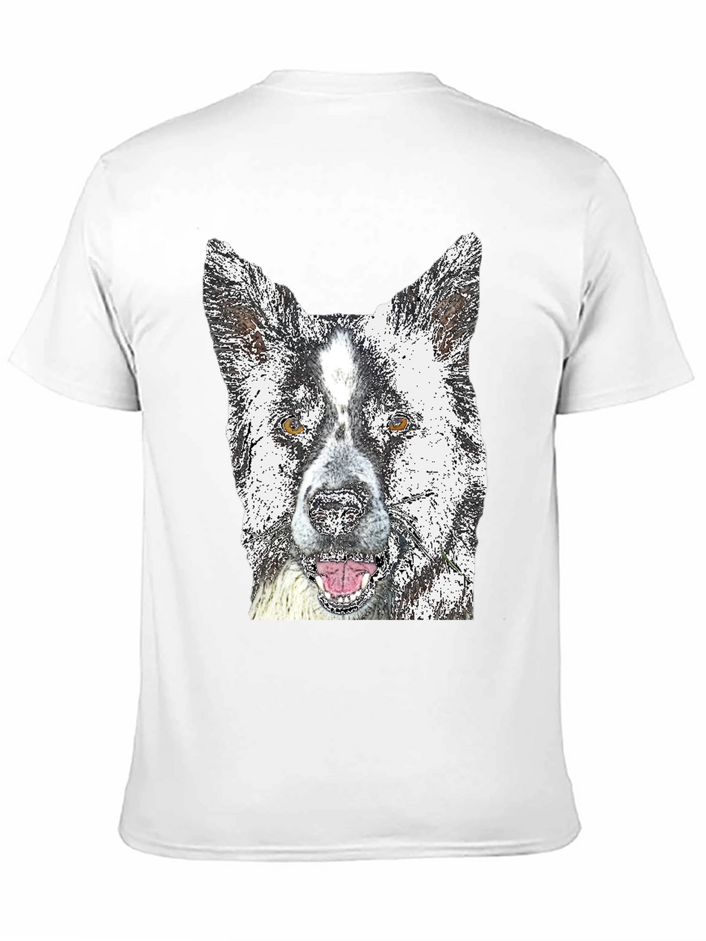 Dog Graphic Tee - Akita Print Black T-Shirt