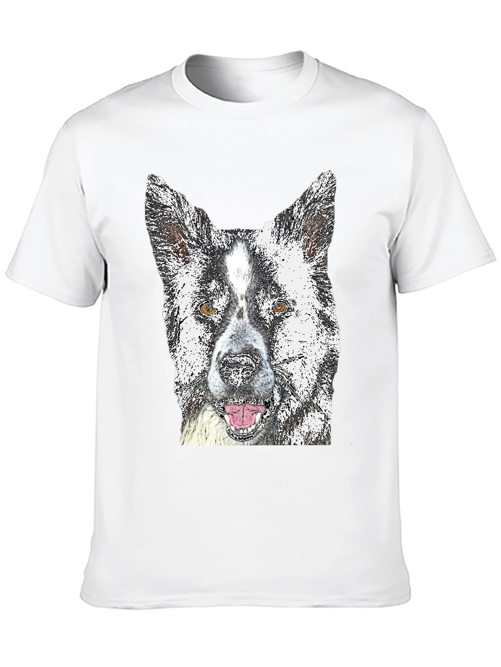 Dog Graphic Tee - Akita Print Black T-Shirt