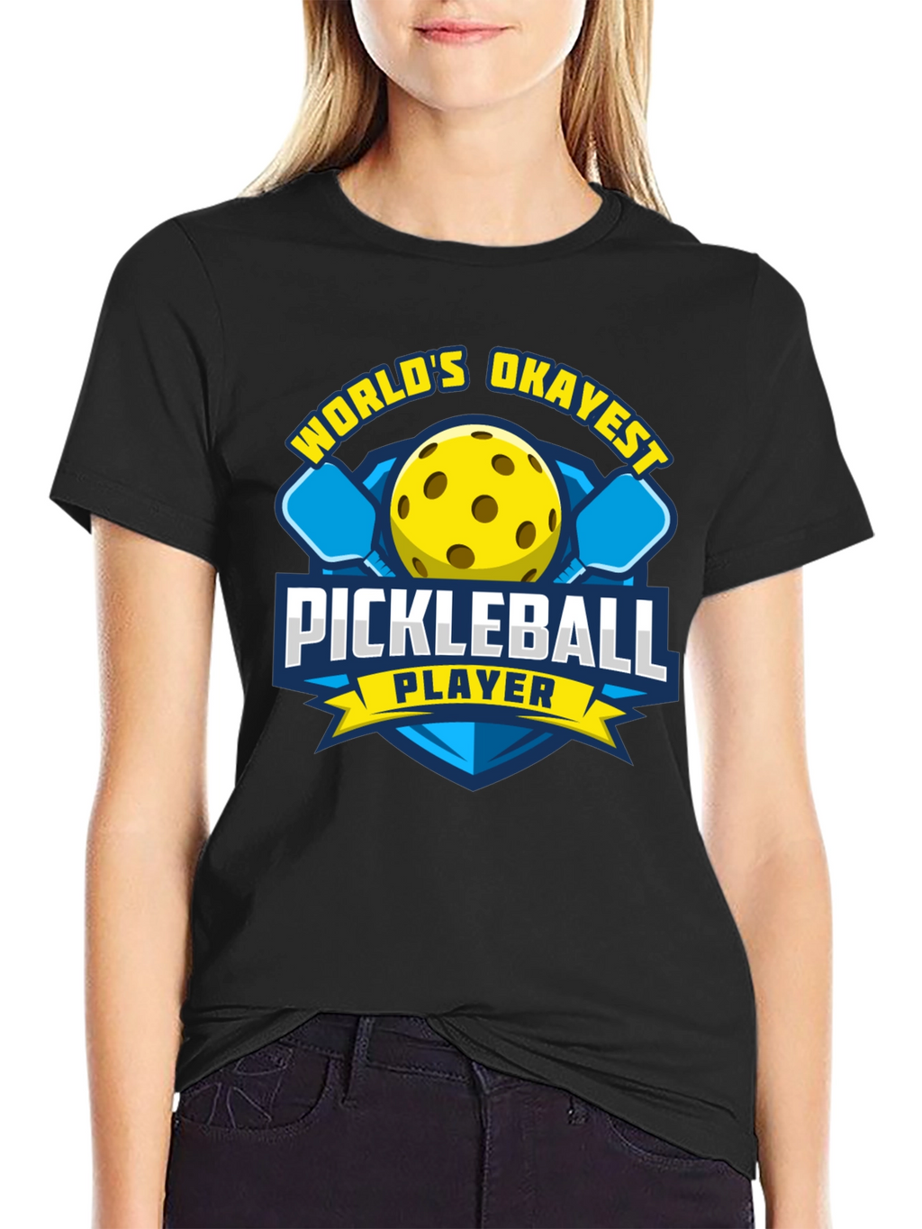 Worlds Okayest Pickleball Player T-Shirt