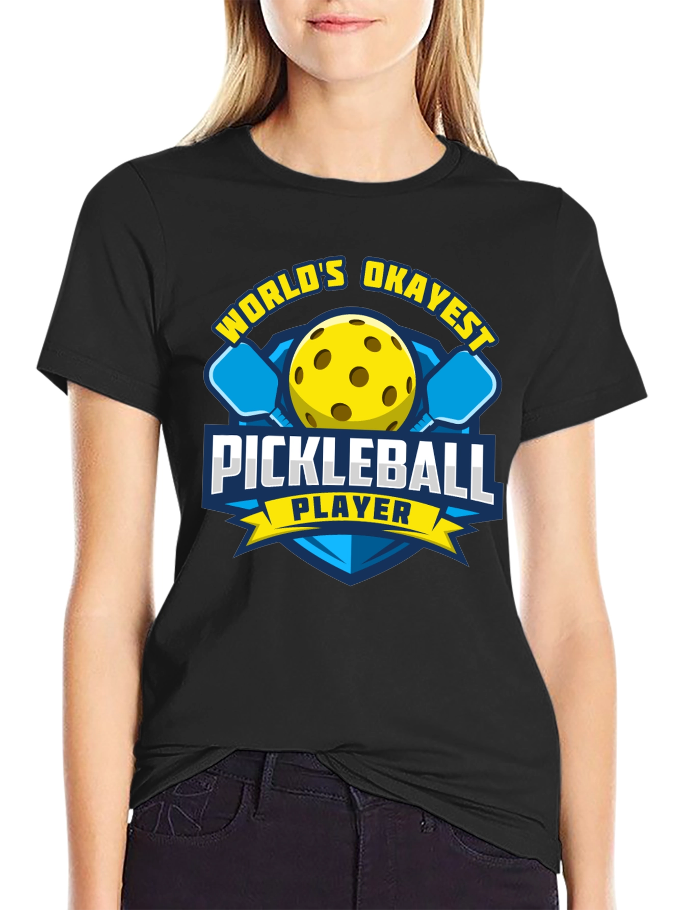 Worlds Okayest Pickleball Player T-Shirt