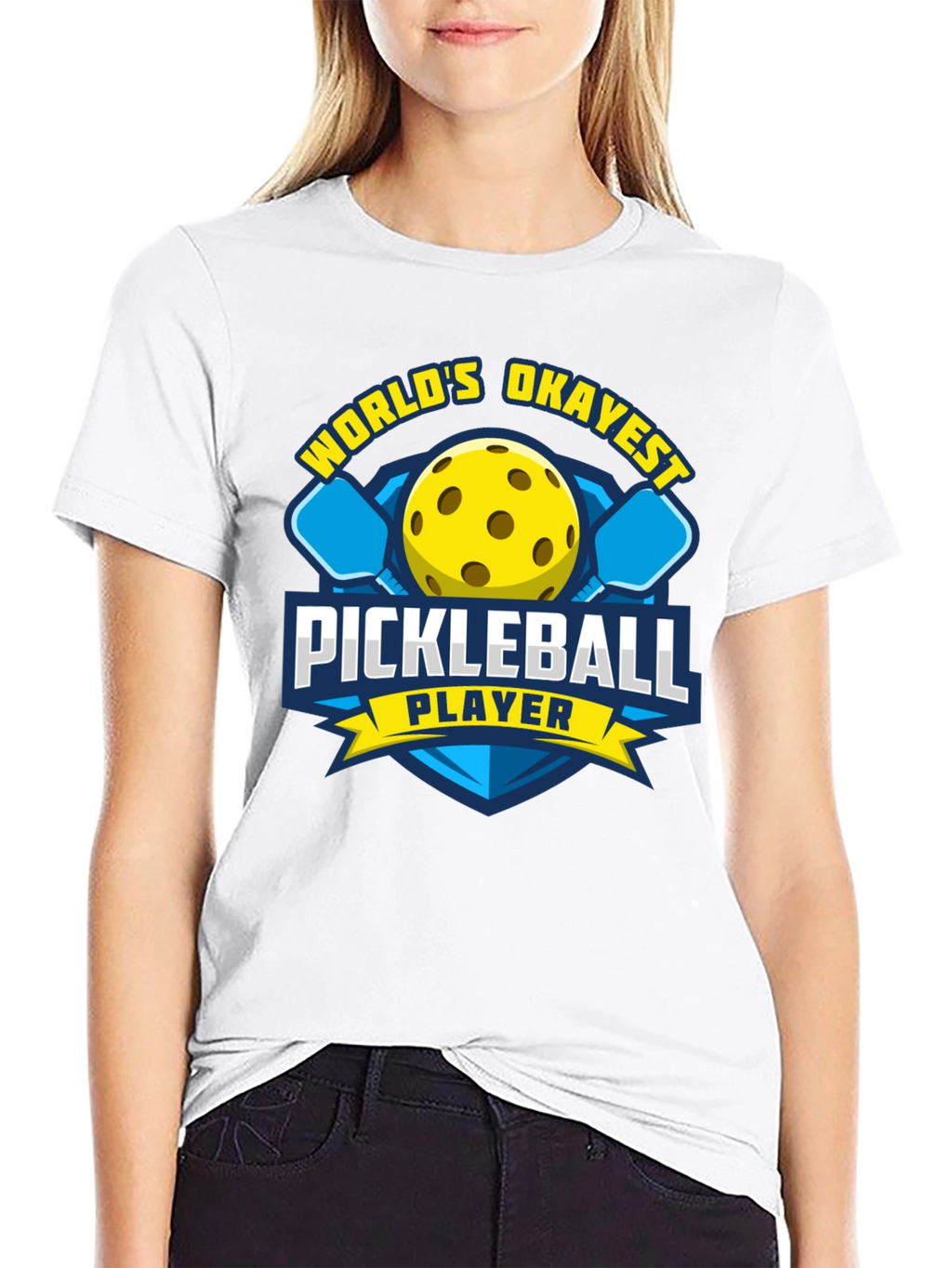 Worlds Okayest Pickleball Player T-Shirt