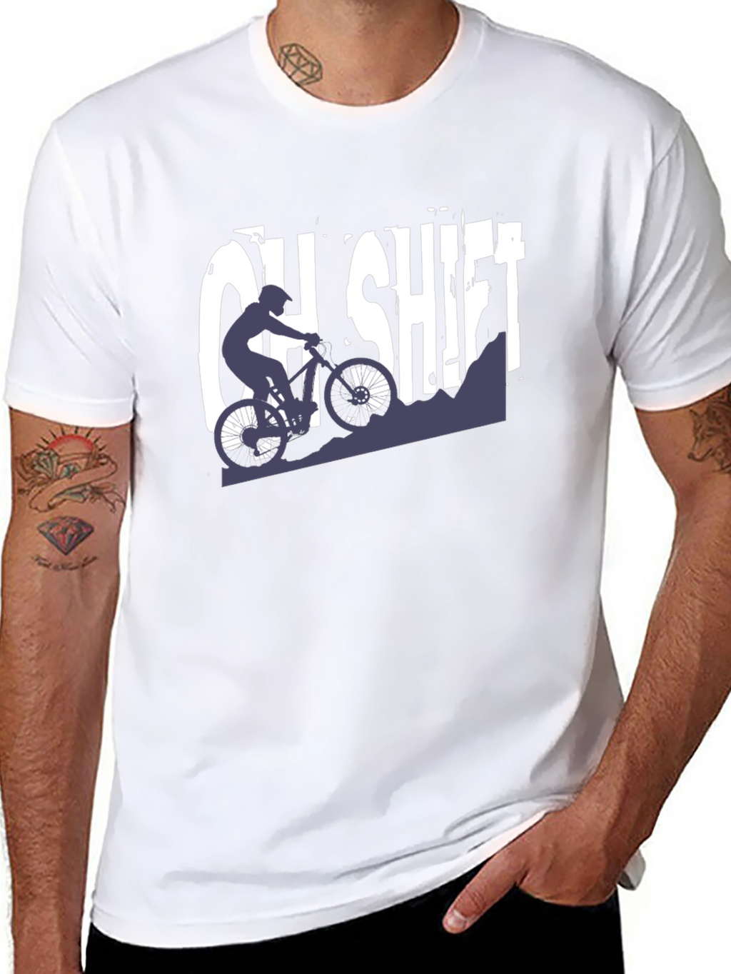 OH SHIFT Mountain Biking T-Shirt - Black