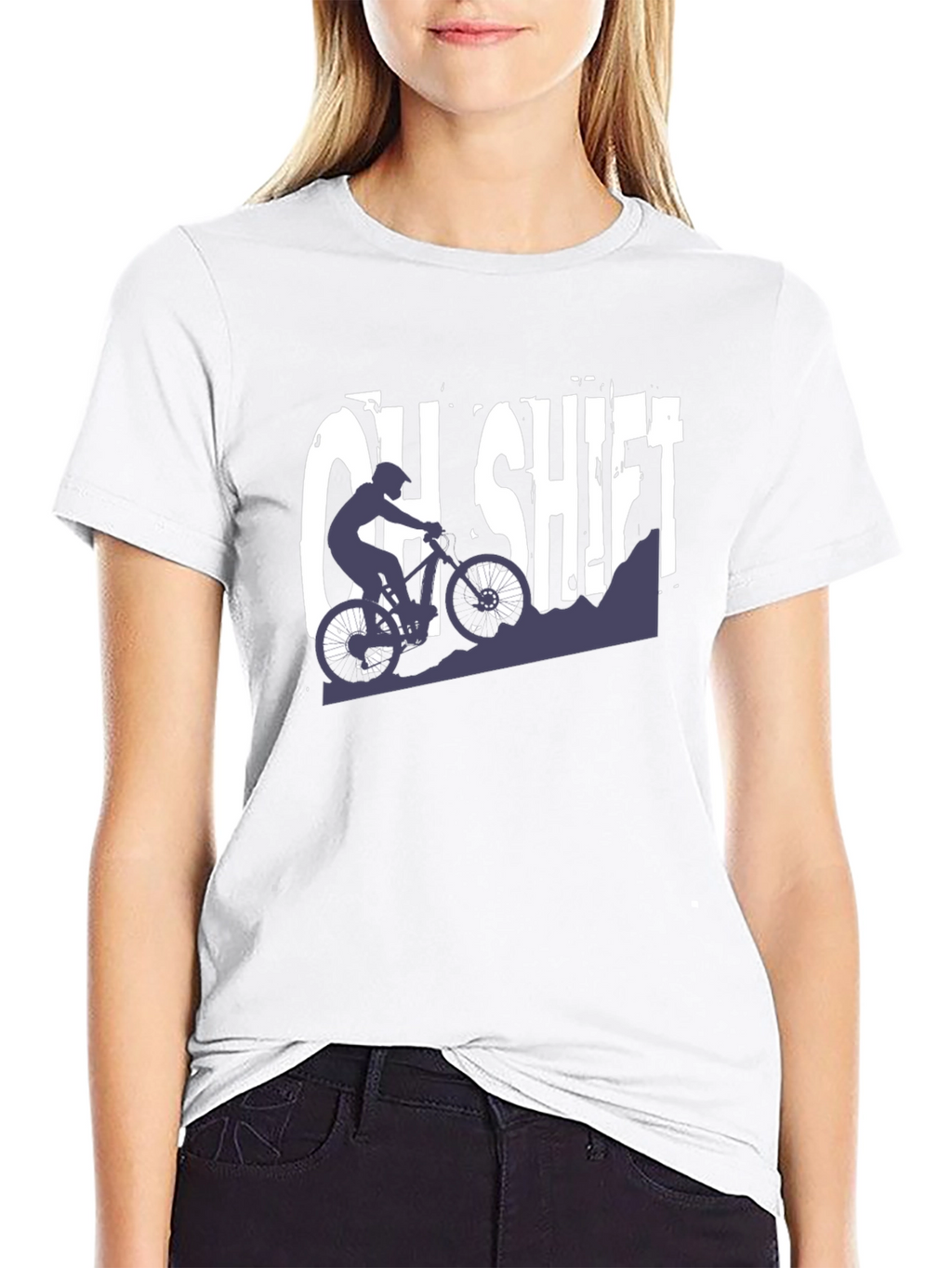 OH SHIFT Mountain Biking T-Shirt - Black