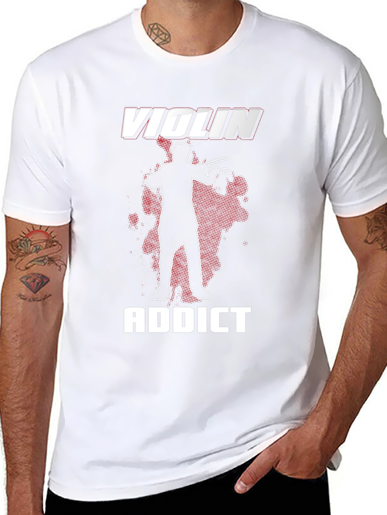 Violin Addict Graphic T-Shirt - Musicians Tee