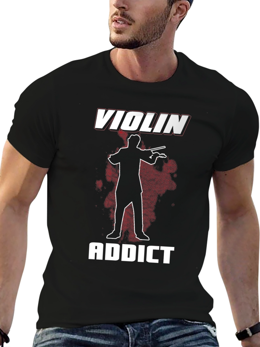 Violin Addict Graphic T-Shirt - Musicians Tee