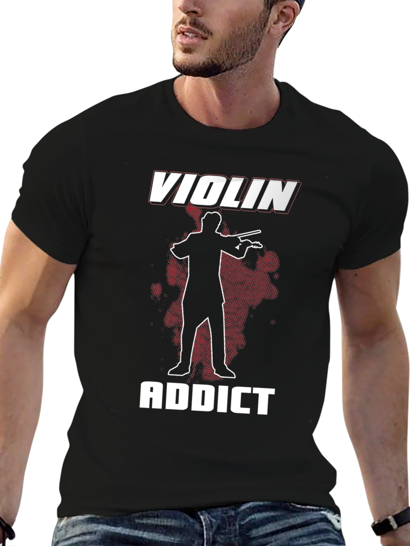 Violin Addict Graphic T-Shirt - Musicians Tee