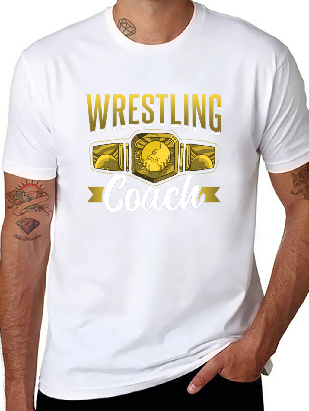 Wrestling Coach Graphic T-Shirt