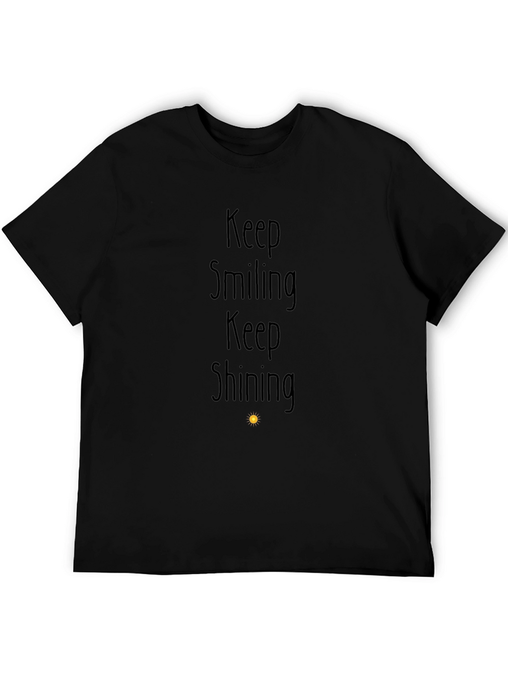 Keep Smiling Graphic Tee - Black Inspirational